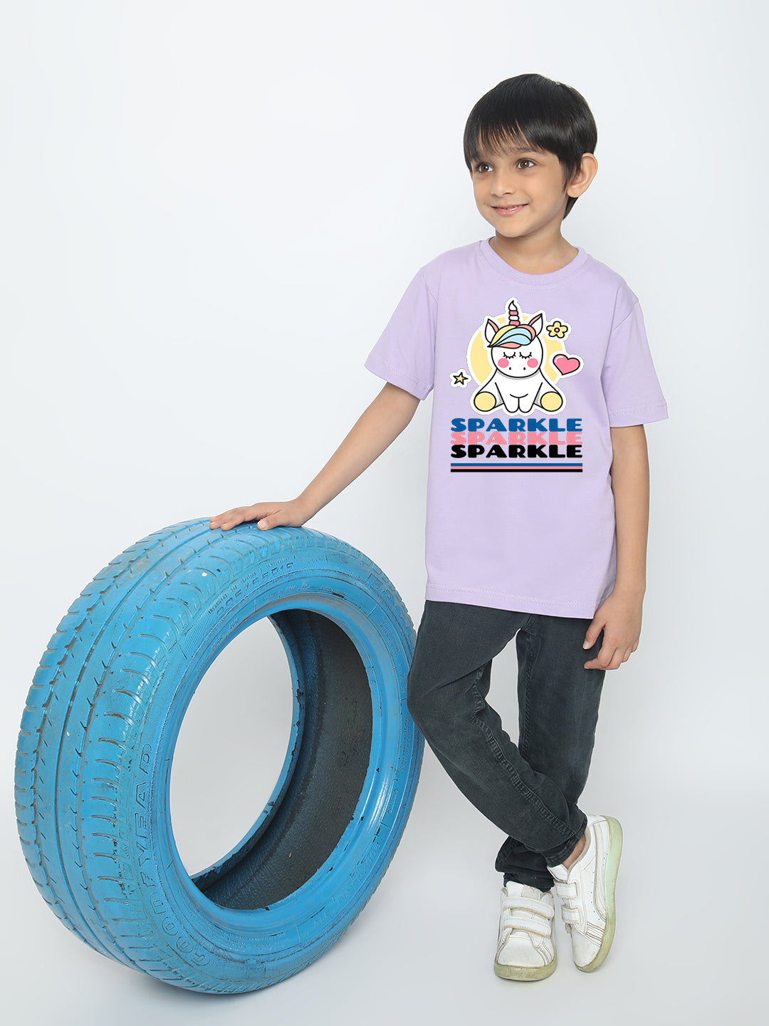 Kids Boys Unicorn Sparkle T-Shirt