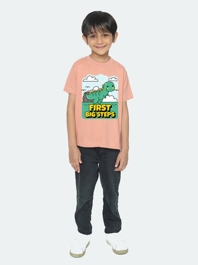 Kids Boys Dinosaur First Big Steps T-Shirt | Fun & Stylish Tee