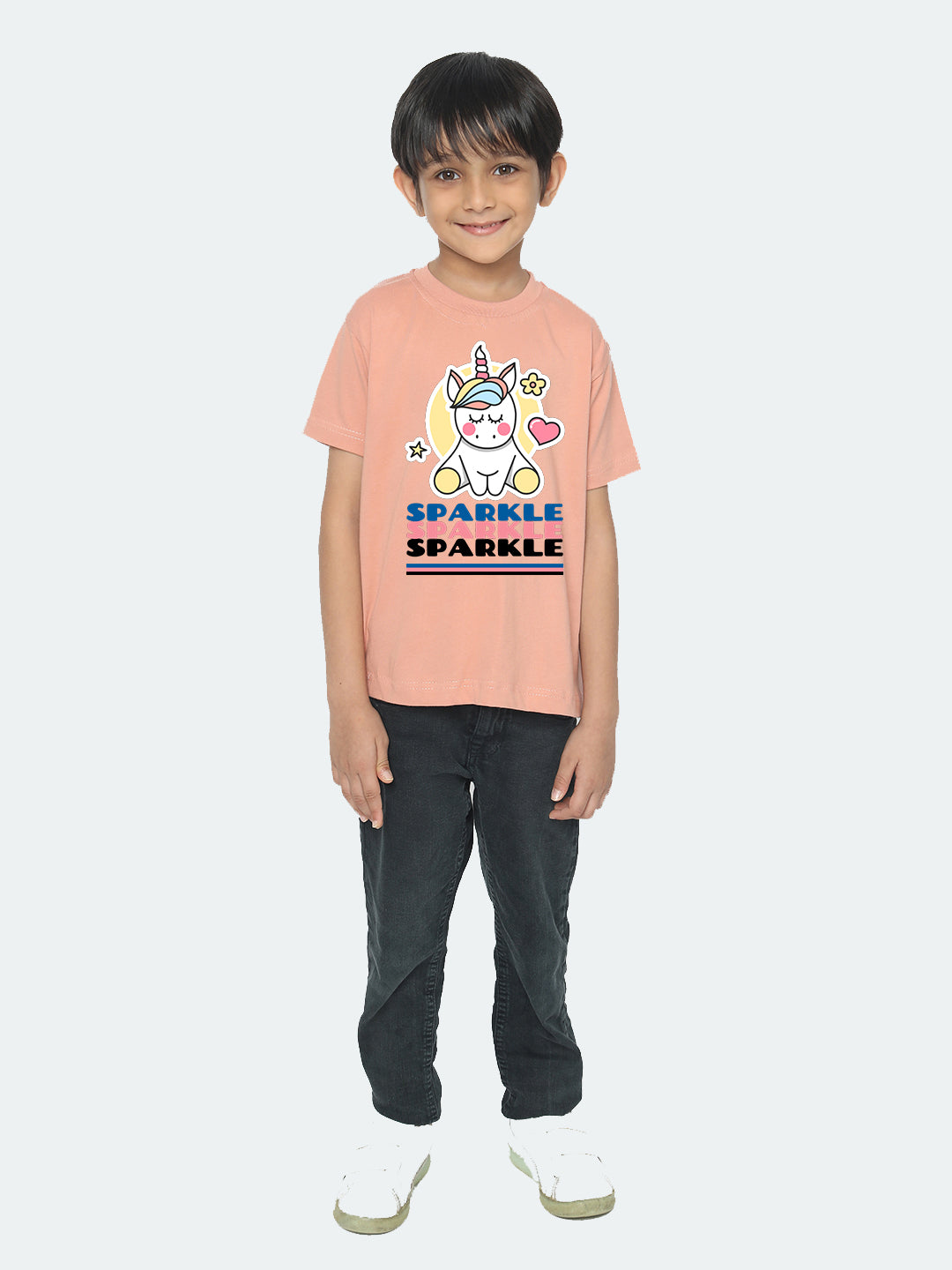 Kids Boys Unicorn Sparkle T-Shirt