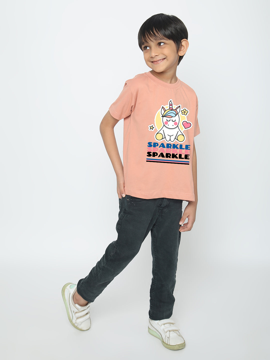 Kids Boys Unicorn Sparkle T-Shirt