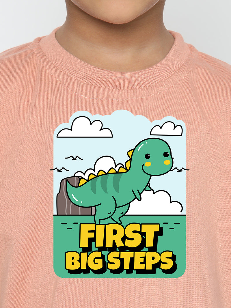 Kids Boys Dinosaur First Big Steps T-Shirt | Fun & Stylish Tee