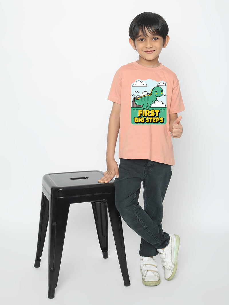 Kids Boys Dinosaur First Big Steps T-Shirt | Fun & Stylish Tee
