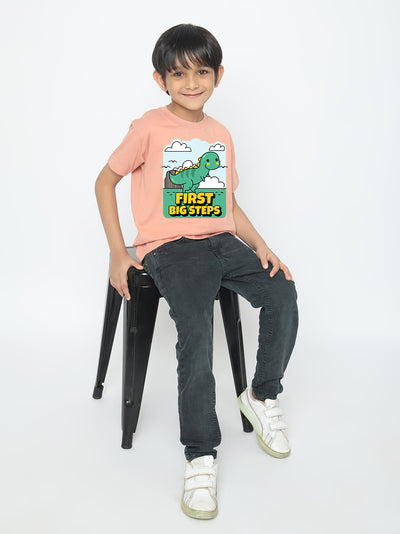 Kids Boys Dinosaur First Big Steps T-Shirt | Fun & Stylish Tee