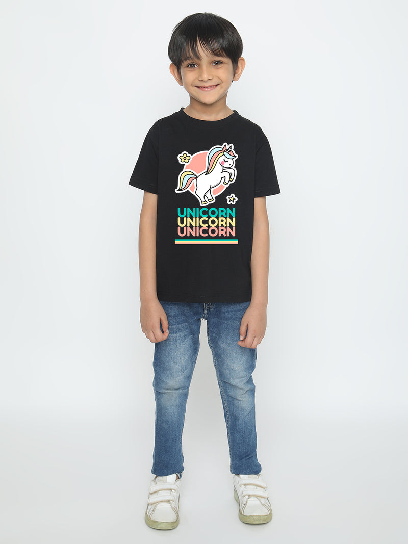 Kids Boys' Unicorn T-Shirt - Soft Cotton