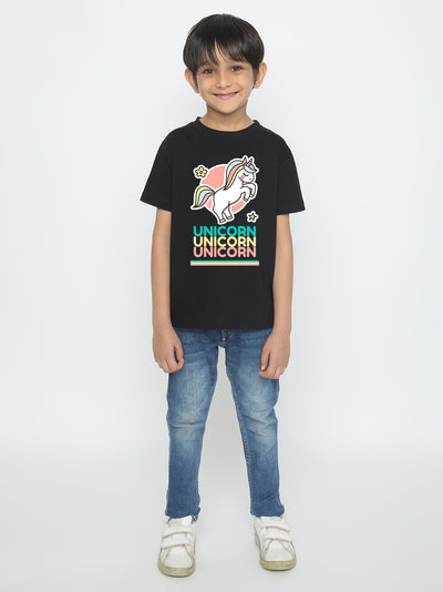 Kids Boys' Unicorn T-Shirt - Soft Cotton