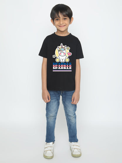Kids Boys Unicorn Sparkle T-Shirt