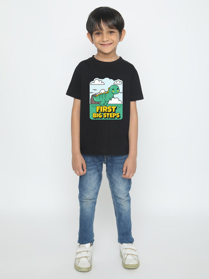Kids Boys Dinosaur First Big Steps T-Shirt | Fun & Stylish Tee