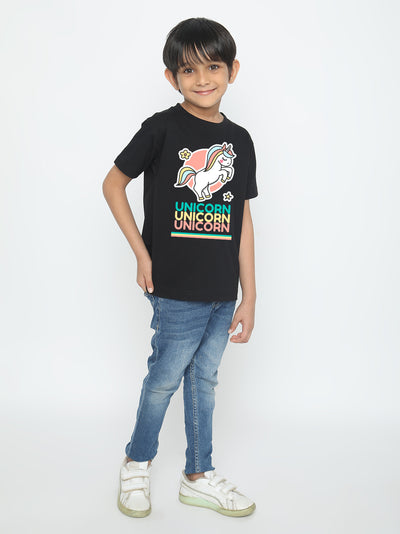 Kids Boys' Unicorn T-Shirt - Soft Cotton
