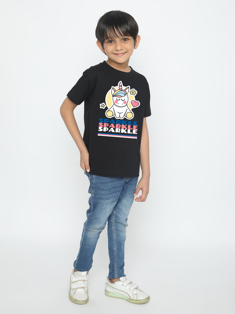 Kids Boys Unicorn Sparkle T-Shirt