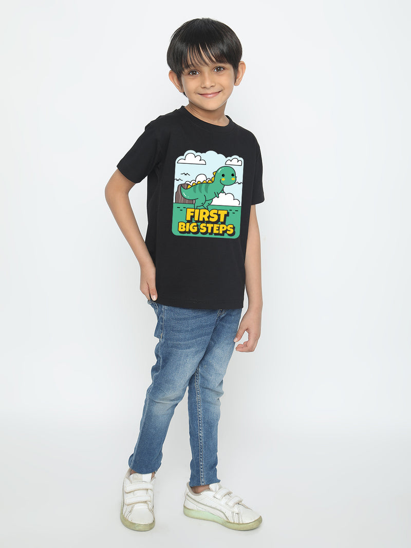 Kids Boys Dinosaur First Big Steps T-Shirt | Fun & Stylish Tee