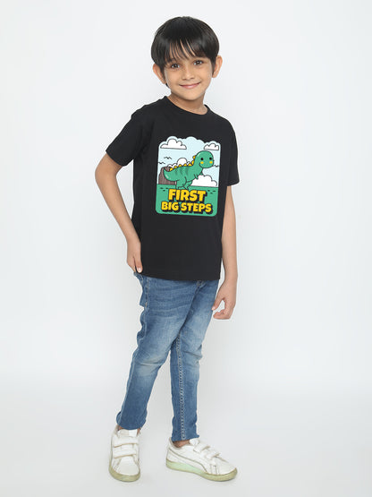 Kids Boys Dinosaur First Big Steps T-Shirt | Fun & Stylish Tee