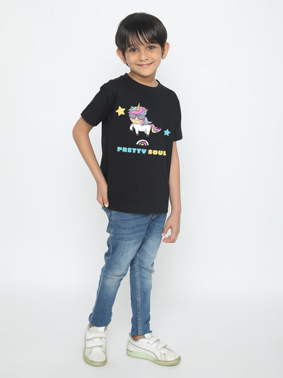 Kids' Boys Unicorn Pretty Soul T-Shirt