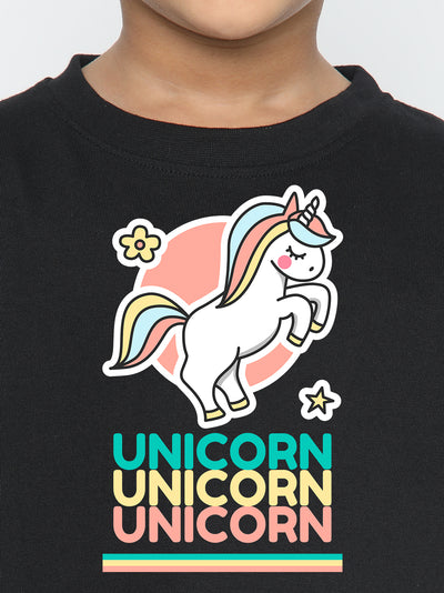 Kids Boys' Unicorn T-Shirt - Soft Cotton