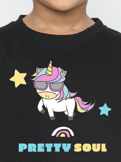 Kids' Boys Unicorn Pretty Soul T-Shirt