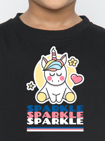 Kids Boys Unicorn Sparkle T-Shirt