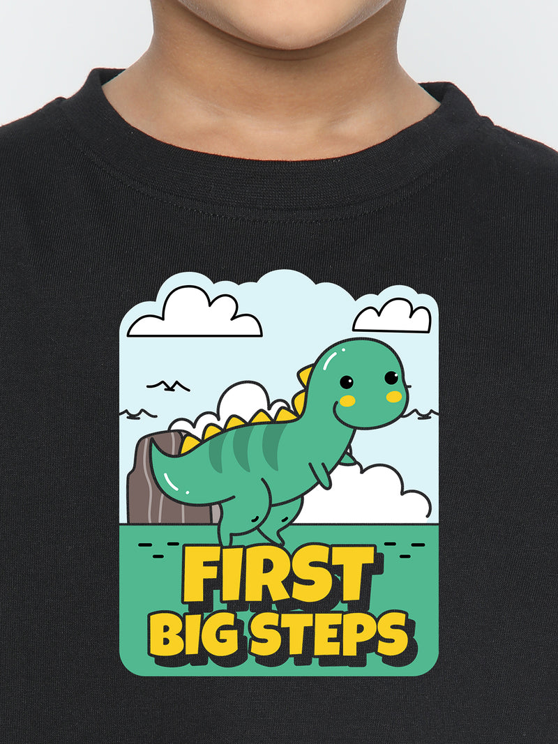 Kids Boys Dinosaur First Big Steps T-Shirt | Fun & Stylish Tee