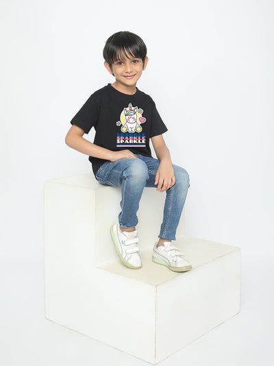 Kids Boys Unicorn Sparkle T-Shirt