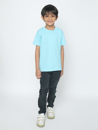 Kids Boys Pure Cotton Plain T-shirt