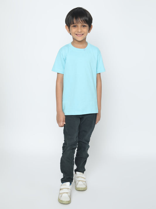 Kids Boys Pure Cotton Plain T-shirt