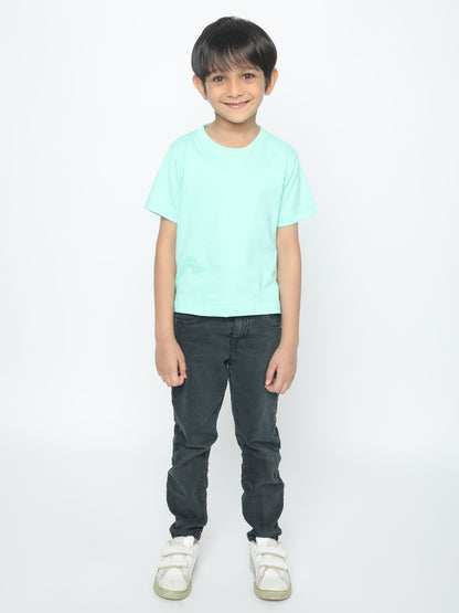 Kids Boys Pure Cotton Plain T-shirt