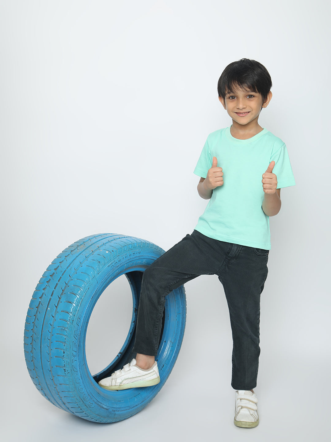 Kids Boys Pure Cotton Plain T-shirt