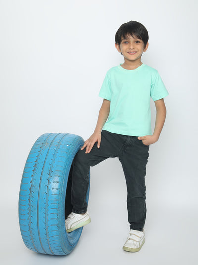 Kids Boys Pure Cotton Plain T-shirt