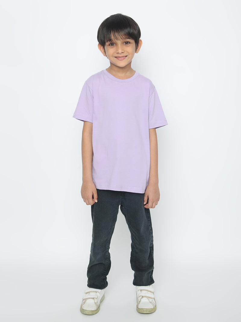 Kids Boys Pure Cotton Plain T-shirt
