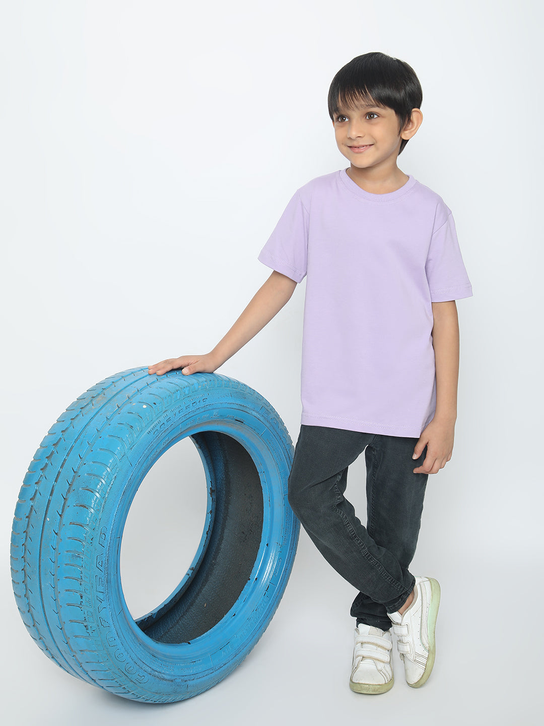 Kids Boys Pure Cotton Plain T-shirt