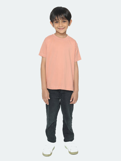 Kids Boys Pure Cotton Plain T-shirt