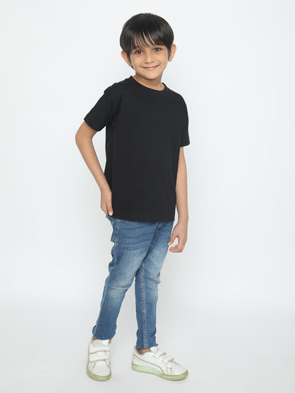 Kids Boys Pure Cotton Plain T-shirt