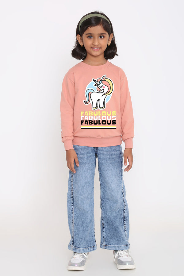 Unicorn Fabulous Sweatshirt for Girls