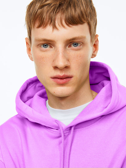 Men Plain Solid Pullover Hooded Hoodie Sweatshirt with 2 Kangaroo Pockets