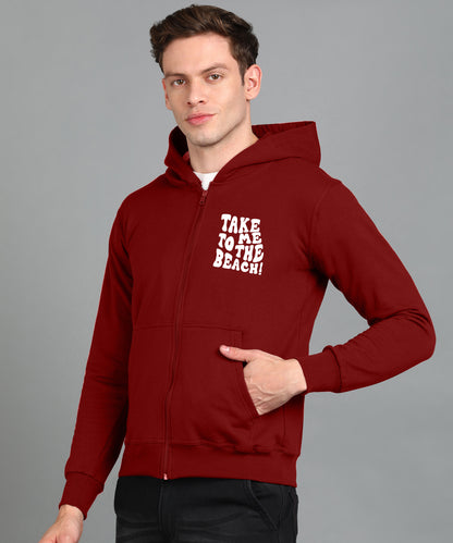 Take Me too The Beach Back Printed Women Hooded Hoodies with 2 Kangaroo Pockets