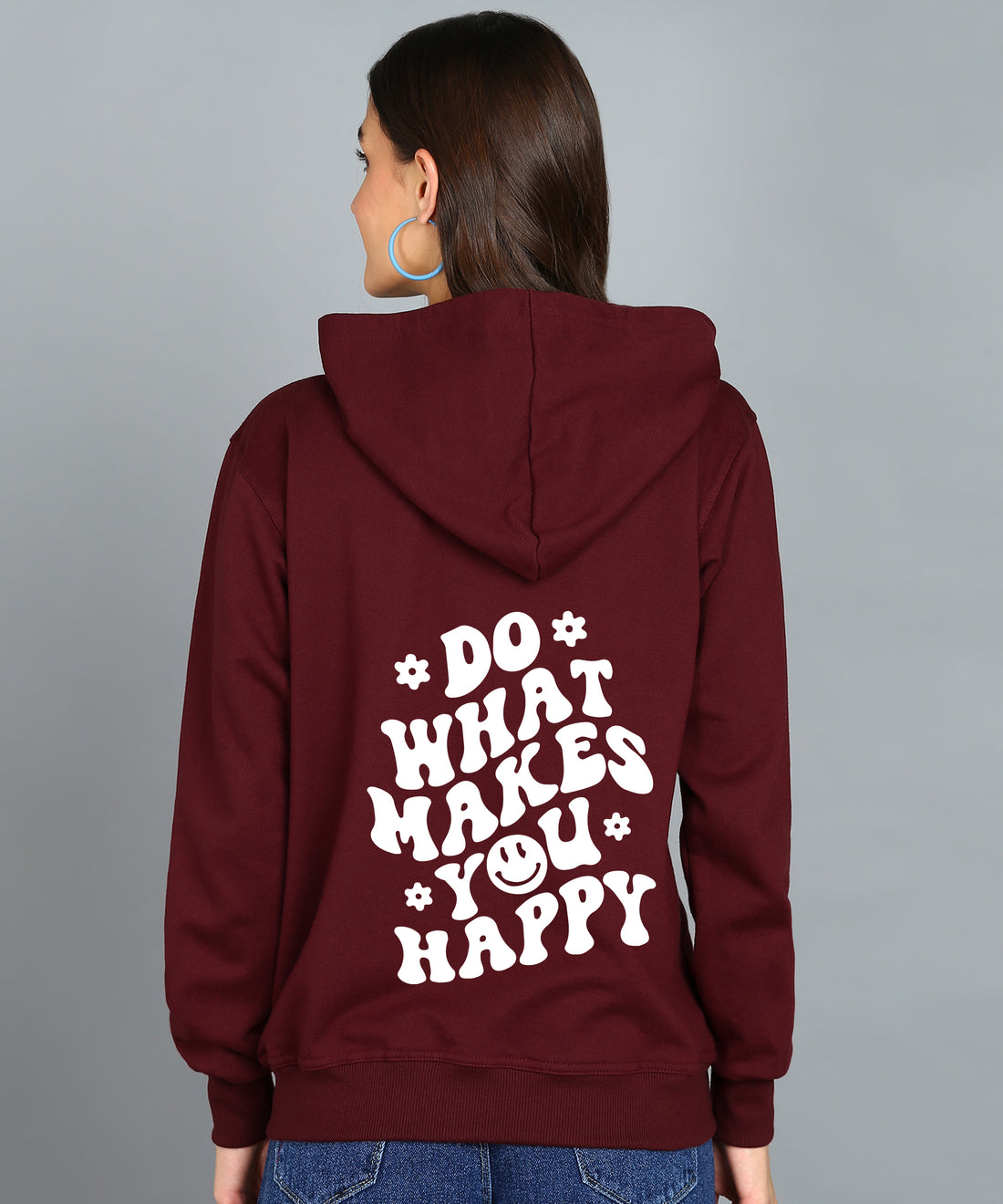 Do What Makes You Happy Women’s Cozy & Stylish Zipper Hooded Hoodie