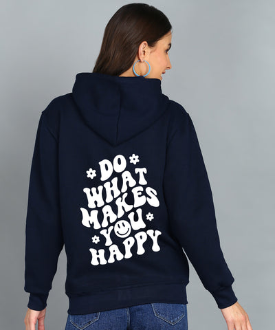 Do What Makes You Happy Women’s Cozy & Stylish Zipper Hooded Hoodie