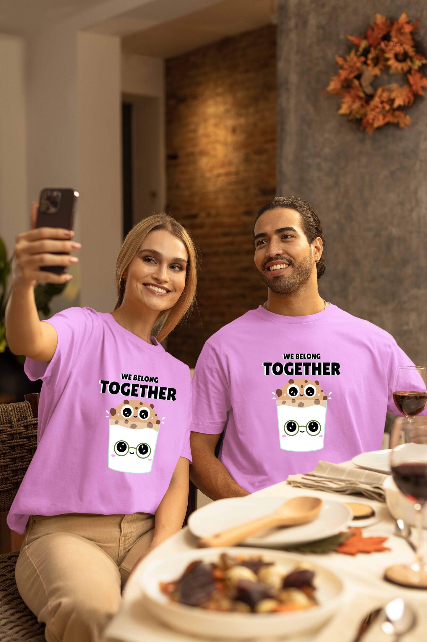 We Belong Together Couple Oversized T-Shirts | Super Combed Cotton