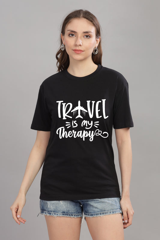 Travel is a Theraphy Women Oversized t-shirt