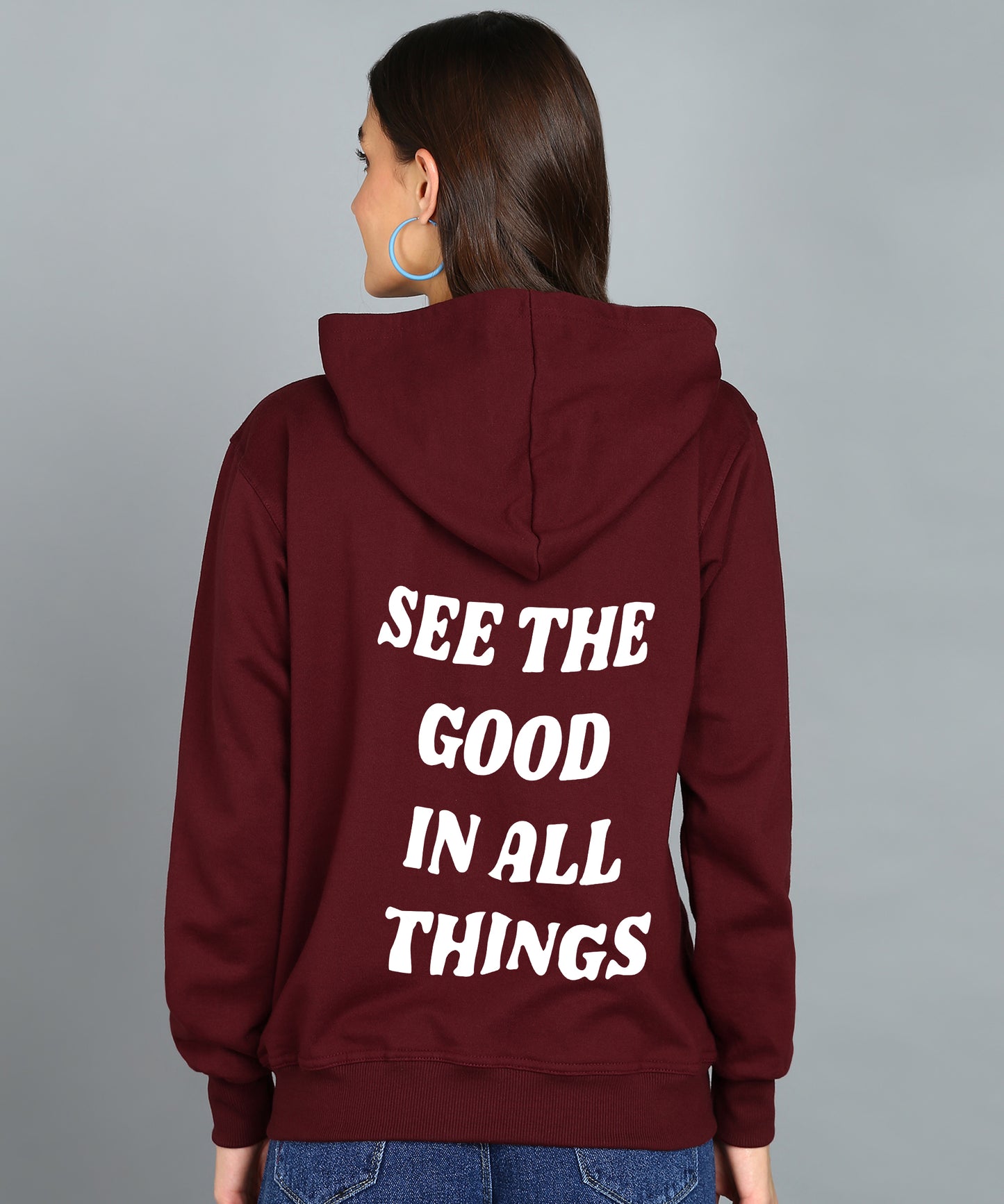 See the Good in All Things Zipper Hoodie for Women